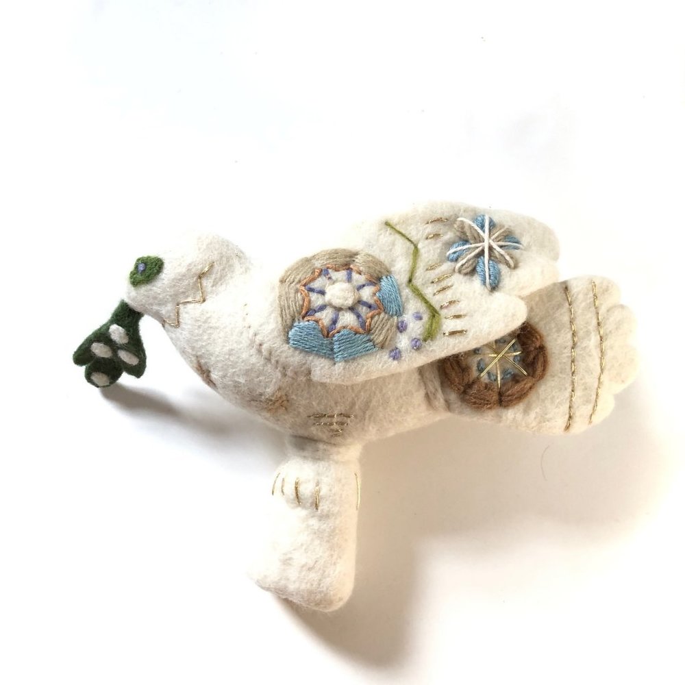 Anthropologie Unity Felt Dove Tree Topper - Picture 4 of 4